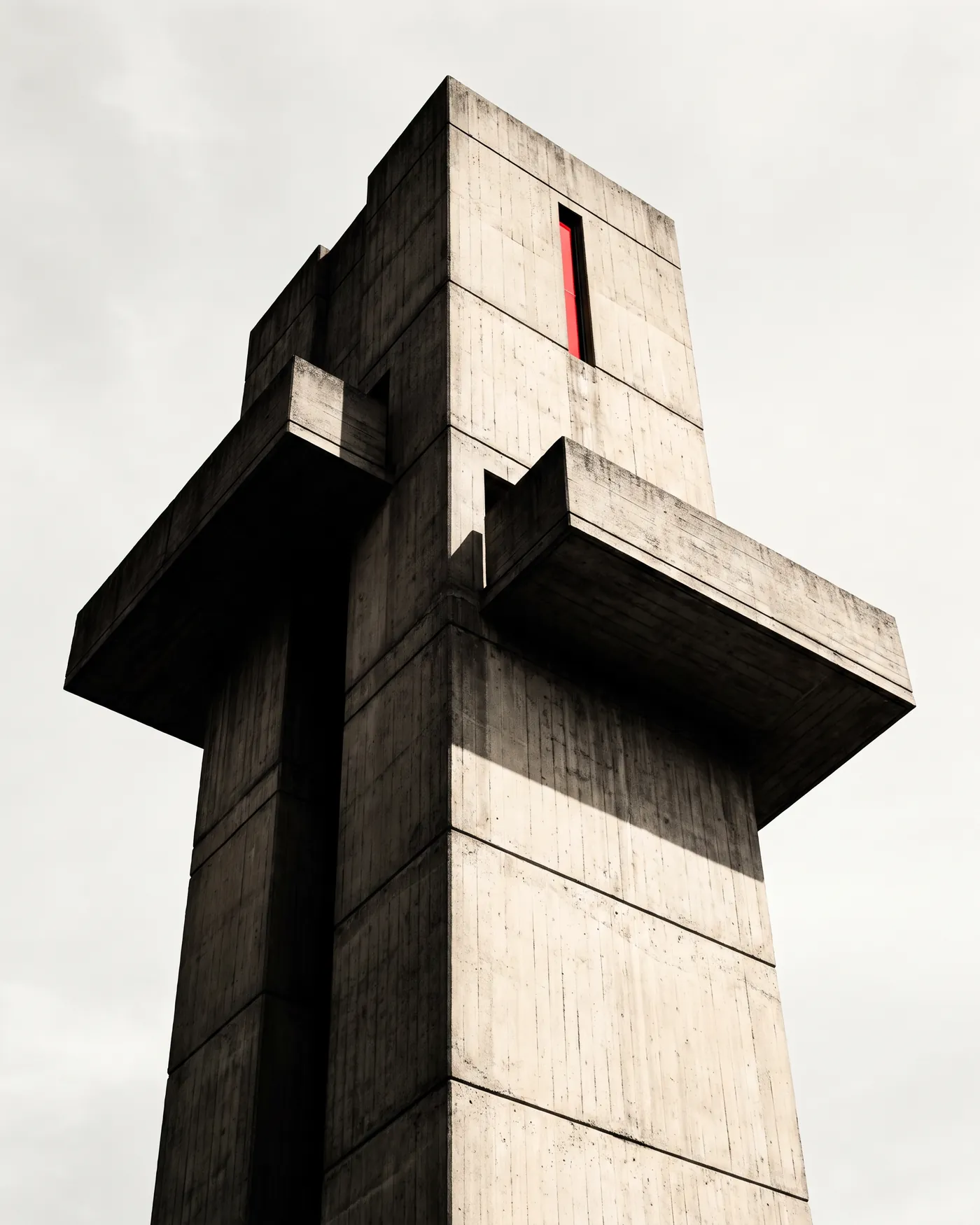 Brutalist concrete tower